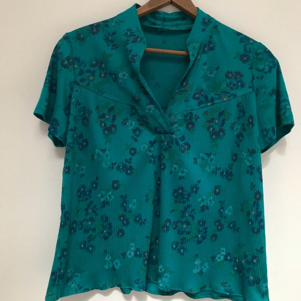 vintage hand made short sleeve blouse